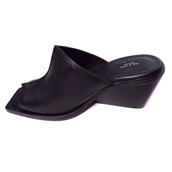 🆕 RAG & BONE Santiago Wedge Slide Sandal Shoes Black 9 - Picture 13 of 14